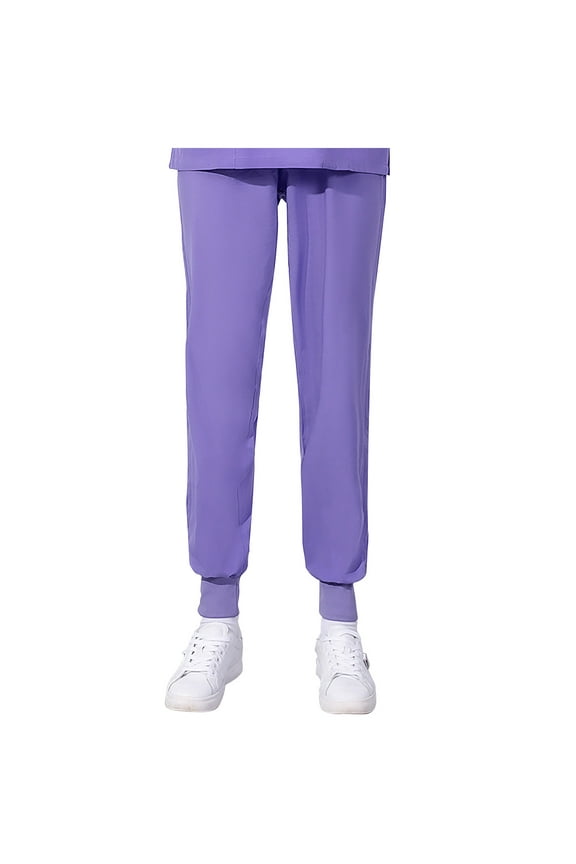 Womens Jogger Scrubs Nurse Uniforms Workwear Cuff Sweatpants Scrub Pants with Pockets