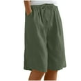 thumbnail image 1 of REALiKUN Womens Shorts Trendy Basic Summer Drawstring Knee Length Linen Pants Casual Loose Lounge Lightweight Travel Clothes, 1 of 8