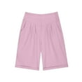 thumbnail image 1 of REALiKUN Womens Summer Shorts Solid Elastic Waist Pocketed Casual Summer Beach Lightweight Short Pants Pink L, 1 of 7
