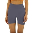 thumbnail image 1 of REALiKUN Workout Shorts for Women High Waist Stretchy Gym Athletic Yoga Short Breathable Hide Mid Thigh Pants, 1 of 4