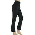 thumbnail image 1 of REALiKUN Yoga Pants Women Elastic Waist Soft Comfy Butt Lift Flare Pants Casual Loose Fit Bell Bottom Workout Trouser Pants, 1 of 3
