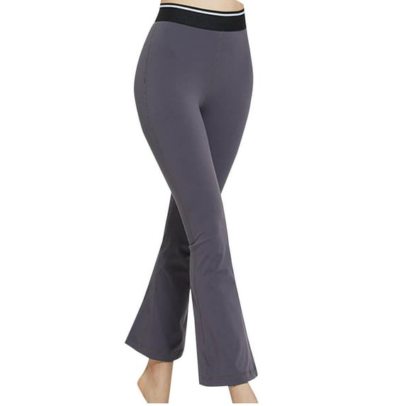 REALiKUN Yoga Pants Women Elastic Waist Soft Comfy Butt Lift Flare Pants Casual Loose Fit Bell Bottom Workout Trouser Pants