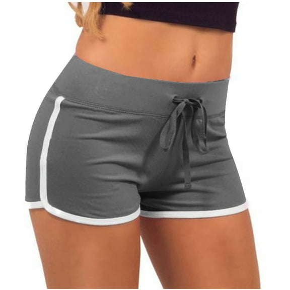 REALiKUN Yoga Shorts for Women Shorts Spandex Shorts High Waisted Drawstring Shorts Summer Shorts