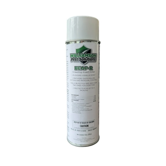 REAP-R - VANILLA SCENTED CRAWLING INSECT KILLER SPRAY | 14 OZ DIY INDOOR PEST CONTROL | 3-MONTH RESIDUAL | KILLS ANTS, ROACHES, SPIDERS, FLEAS | QUICK-ACTING FORMULA