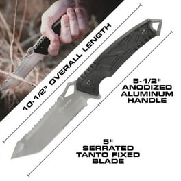 Swiss+Tech Fixed Blade Knife w/Sheath Full Tang w/Stainless Steel Blade 4.8  inch
