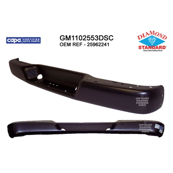 CAPA for 2024-2024 Express 2500 Rear Step Bumper Face Bar Black