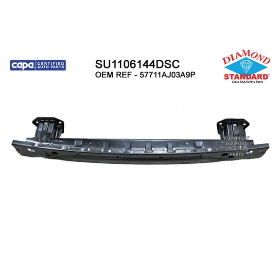 REAR BUMPER IMPACT BAR; MADE OF HIGH STRENGTH STEEL