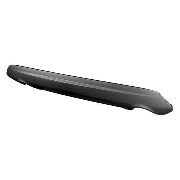 REAR BUMPER LOWER VALANCE; DUAL EXHAUST CUTOUT; TEXTURED SILVER GRAY; CUT FOR USE WITH TRAILER HITCH; MADE OF PP PLASTIC; [FO]