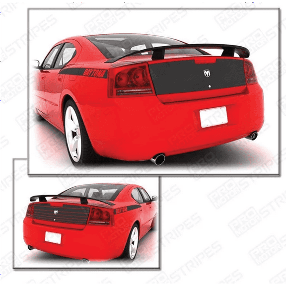 REAR TRUNK BLACKOUT Decal Vinyl Graphics Stripe Kit Fits and Compatible with Dodge Charger 2006-2010