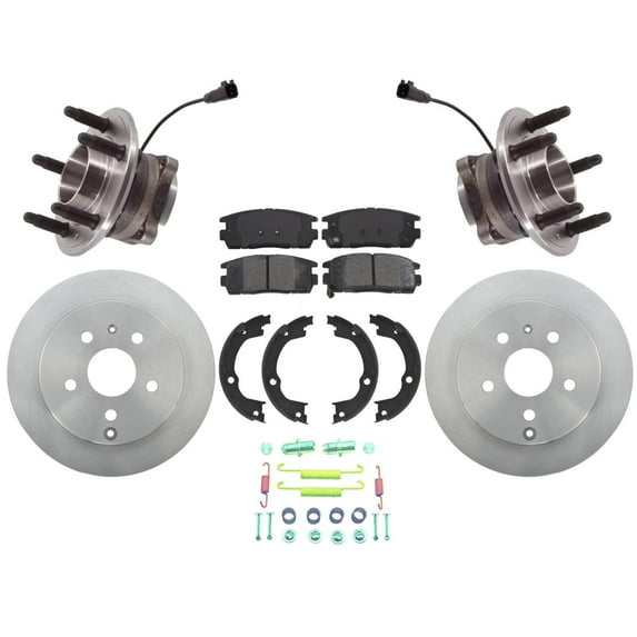 REAR Wheel Bearing Hub ABS Sensor Rotors Pads GMC 10-17 Equinox REF# 25979186 7p