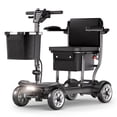thumbnail image 1 of REARFIT Lightweight 4 Wheel Mobility Scooter for Seniors, Cruise Airport Approved, 43lb Foldable Mobility Scooter with Removable Lithium Battery for 30.4 Miles Travel, 300lbs Capacity, Black, 1 of 13