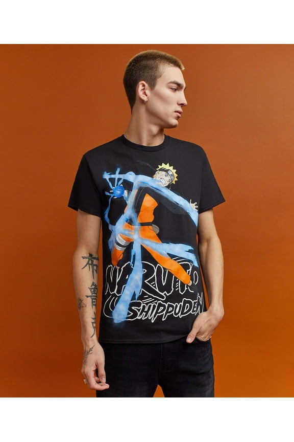 REASON Men Naruto Rashingan T-Shirt (Black)