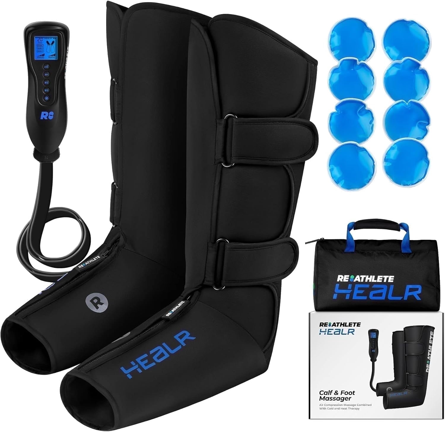Short Compression Foot REATHLETE HEALR Leg Compression, Calf & Foot Massager for Pain Relief ...