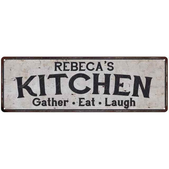 REBECA's Kitchen Gift Rustic Chic Decor Gift 6x18 Sign 206180051565