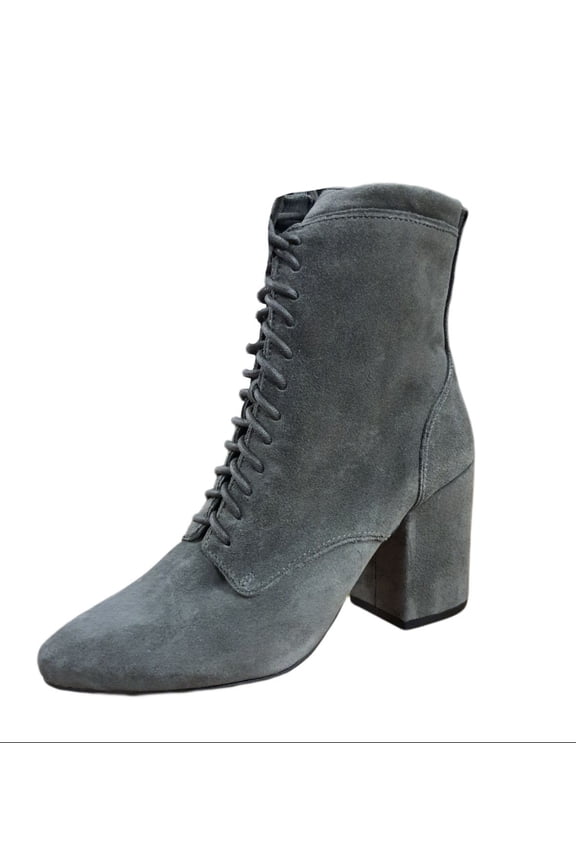 Women's Charcoal Oiled Suede Lila Booties, Grey, 6.5