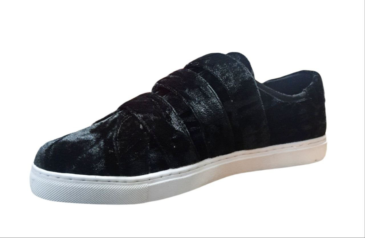REBECCA MINKOFF Women s Crinkled Velvet Becky Sneakers Black 8.5 Walmart