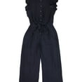 thumbnail image 1 of Rebecca Taylor Womens Silk Jumpsuit, Blue, 2, 1 of 2