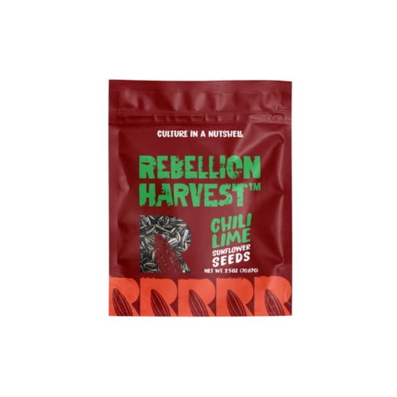 REBELLION HARVEST Sunflower Seeds | Chili-Lime Sunflower Seeds | 2.5 Ounce Bag | Small-Batch & American Made Sunflower Seeds | CHILI-LIME