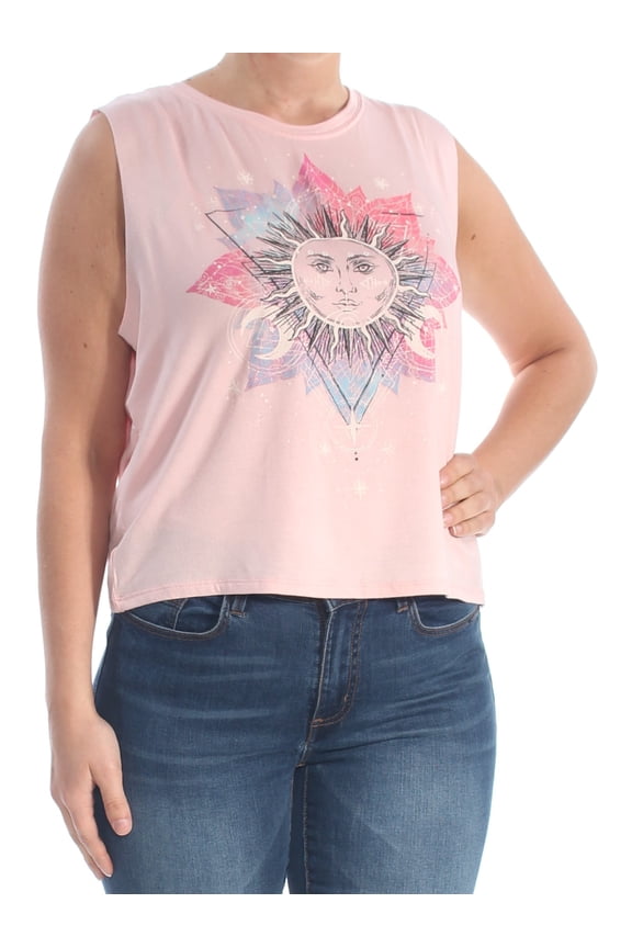 $24 Womens New 1086 Pink Tie Dye Sun Sleeveless Tank Top XL B+B