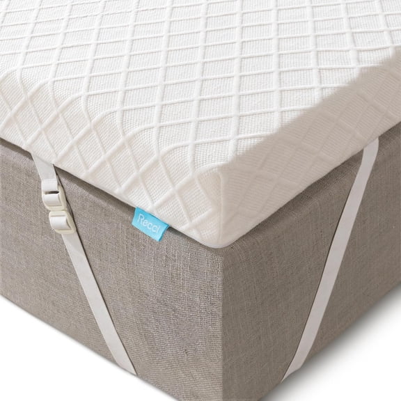RECCI 3 Inch Full Mattress Topper - Pressure-Relieving, CertiPUR-US Certified, Removable & Washable Cover, Durable & Multi-Use
