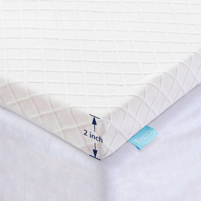 RECCI 3 Inch Twin XL Mattress Topper, Memory Foam PressureRelieving
