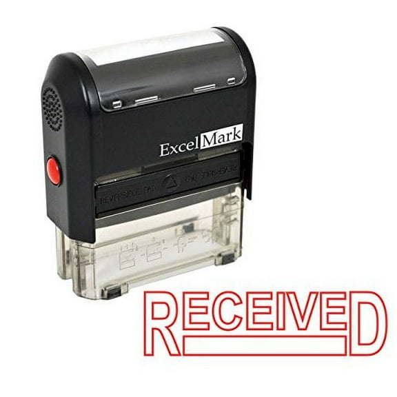 RECEIVED Self-Inking Rubber Stamp - (ExcelMark A1539-Red Ink)