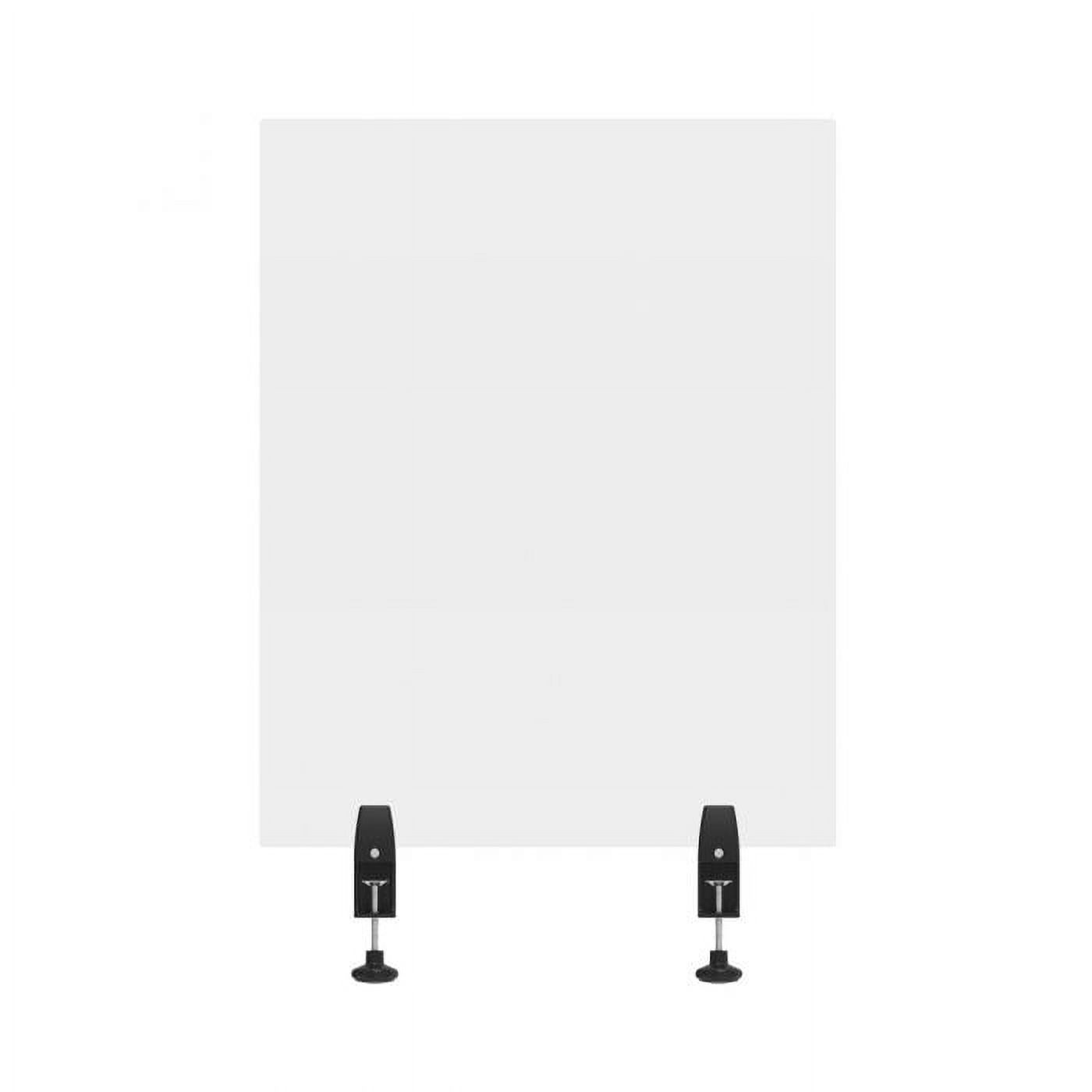 RECLAIM® Acrylic Sneeze Guard Desk Divider 24" x 30" ClampOn, Clear