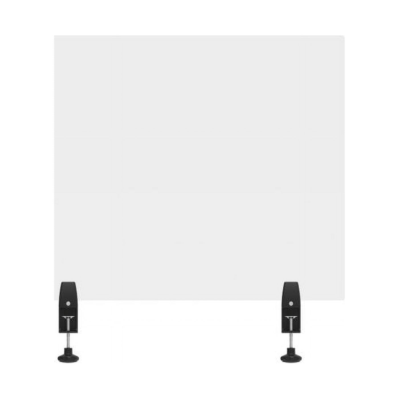 RECLAIM® Acrylic Sneeze Guard Desk Divider 30" x 24" ClampOn, Clear