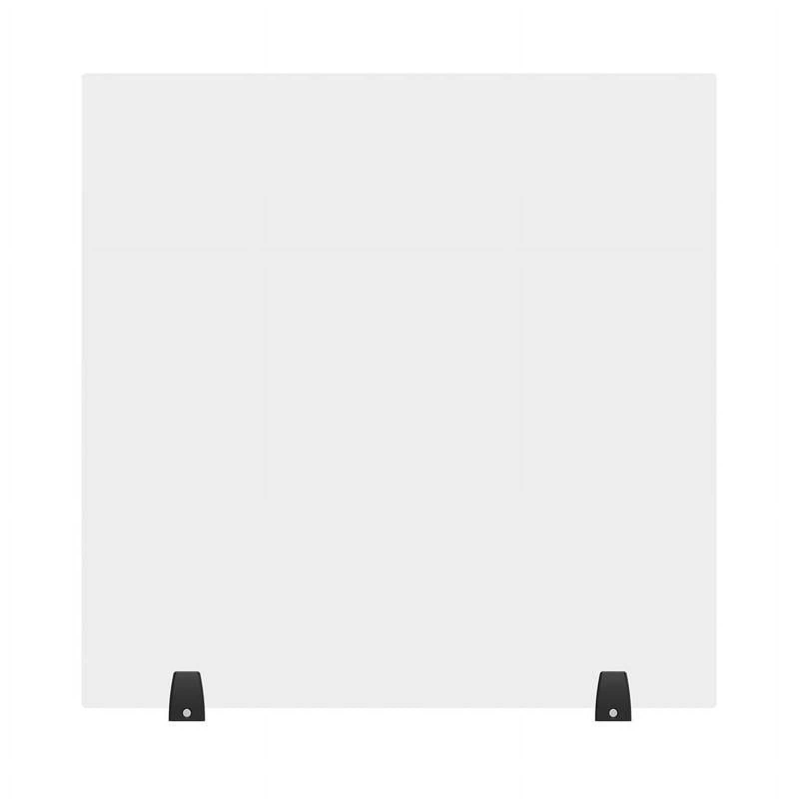 RECLAIM® Acrylic Sneeze Guard Desk Divider 30" x 30" Tabletop, Clear