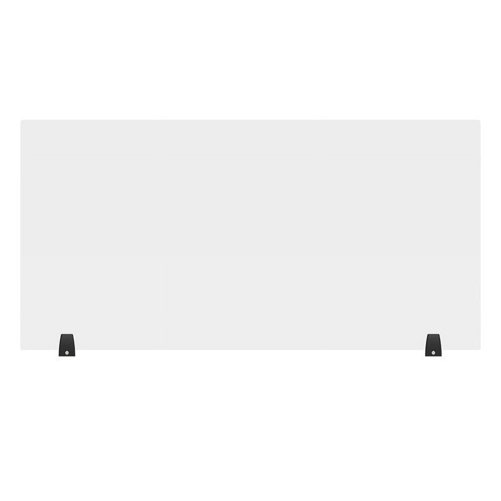 RECLAIM® Acrylic Sneeze Guard Desk Divider 48" x 24" Tabletop, Clear