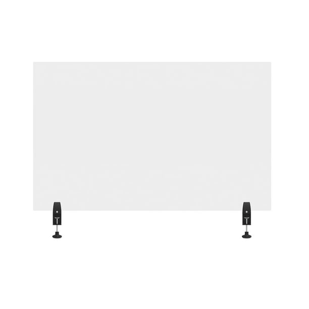 RECLAIM® Acrylic Sneeze Guard Desk Divider 48" x 30" ClampOn, Clear