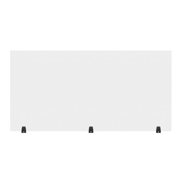 RECLAIM® Acrylic Sneeze Guard Desk Divider - 60" x 30" Tabletop, Clear