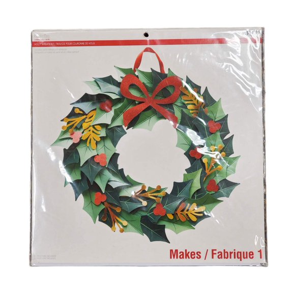 RECOLLECTIONS CHRISTMAS HOLLY WREATH KIT
