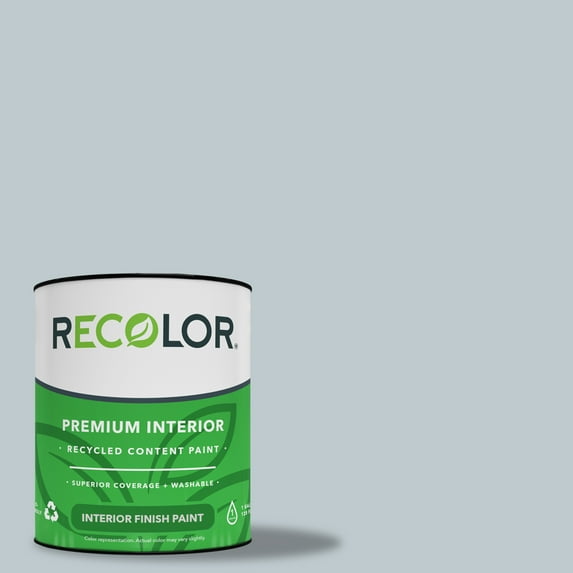 RECOLOR Premium Interior Recycled Content Paint, Eggshell Finish, Cloud - 1 Gallon