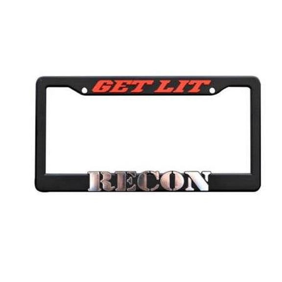 RECON 264300 GET LIT by RECON License Plate Frame – Fits U.S. For License Plates