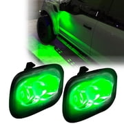 RECON - Fits 15-21 F150, 17-24 Super Duty, 21-24 Bronco & 17-20 F150 Raptor Premium 2-PC Ultra High Power Mirror/Puddle LED Lights - Multiple Color Options Green