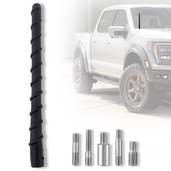 RECON Universal 7" Long Range Antenna (Fits OEM Factory Threaded Antenna) in Black
