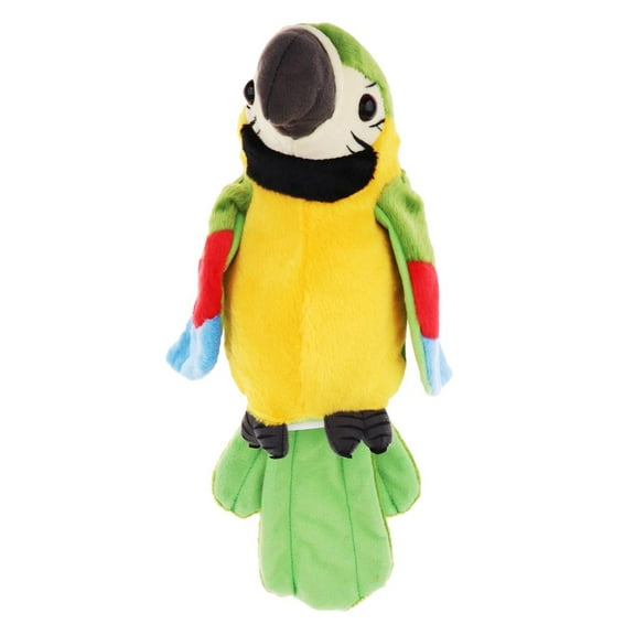 RECORDING PARROT Soft Plush Bird Toy Electronic Pet Talking Back Repeating