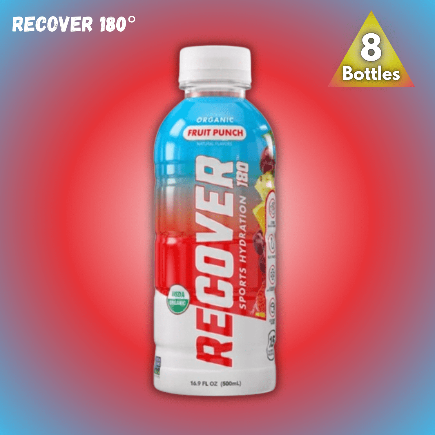 【新品未開封】THE POWERFUL HYDRATION COLLECTION RECOVER 180° Organic Fruit Punch Hydration Drink, 16.9 fl oz