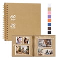 thumbnail image 1 of RECUTMS 10 x 10 Inch DIY Scrapbook Album 60 Pages Hardcover Kraft Paper Scrap Book Photo Albums Memory Book for Wedding Graduation Anniversary(Brown), 1 of 8