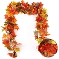 thumbnail image 1 of RECUTMS 2 pack Fall Maple Garland- 5.8 ft/Pcs Autumn Hanging Leave Vines for Home Garden Wedding Party Fireplace Door Frame Decor, 1 of 7