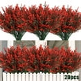 thumbnail image 1 of ECUTMS Artificial Fall Flowers 20 Bundles Faux Autumn Plants, Fake Indoor Outdoor Greenery for Christmas Wedding Party Home Garden Fireplace Decor(Orange), 1 of 7