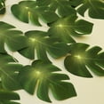 thumbnail image 1 of RECUTMS 20 Led Monstera Leaf String Lights, Tropical Artificial Rattan Palm Leaves Wall Hanging Vine, Summer Decoration for Outdoor Indoor Jungle Beach Theme Table Home Decorations, 1 of 9