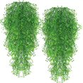 thumbnail image 1 of RECUTMS 4 Pcs Artificial Hanging Plants Vines Plastic Plants for Wall Wedding Party Decor-Green, 1 of 7