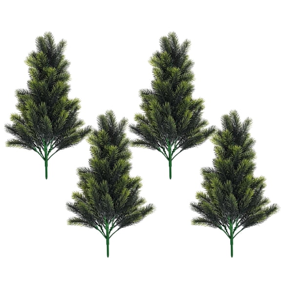 RECUTMS 4Packs Artificial Pine Needles Christmas Tree Branches -17.7 inch Green Plants Pine Needles,Picks for DIY Garland Wreath Christmas Embellishing and Home Garden Decoration(Light Green)