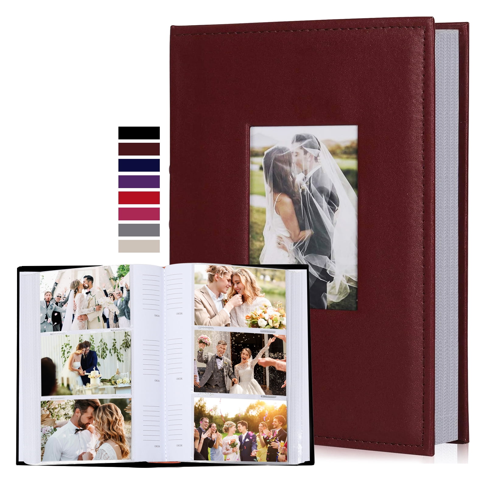 RECUTMS Photo Album 4x6 300 Photos, Blue Leather Cover