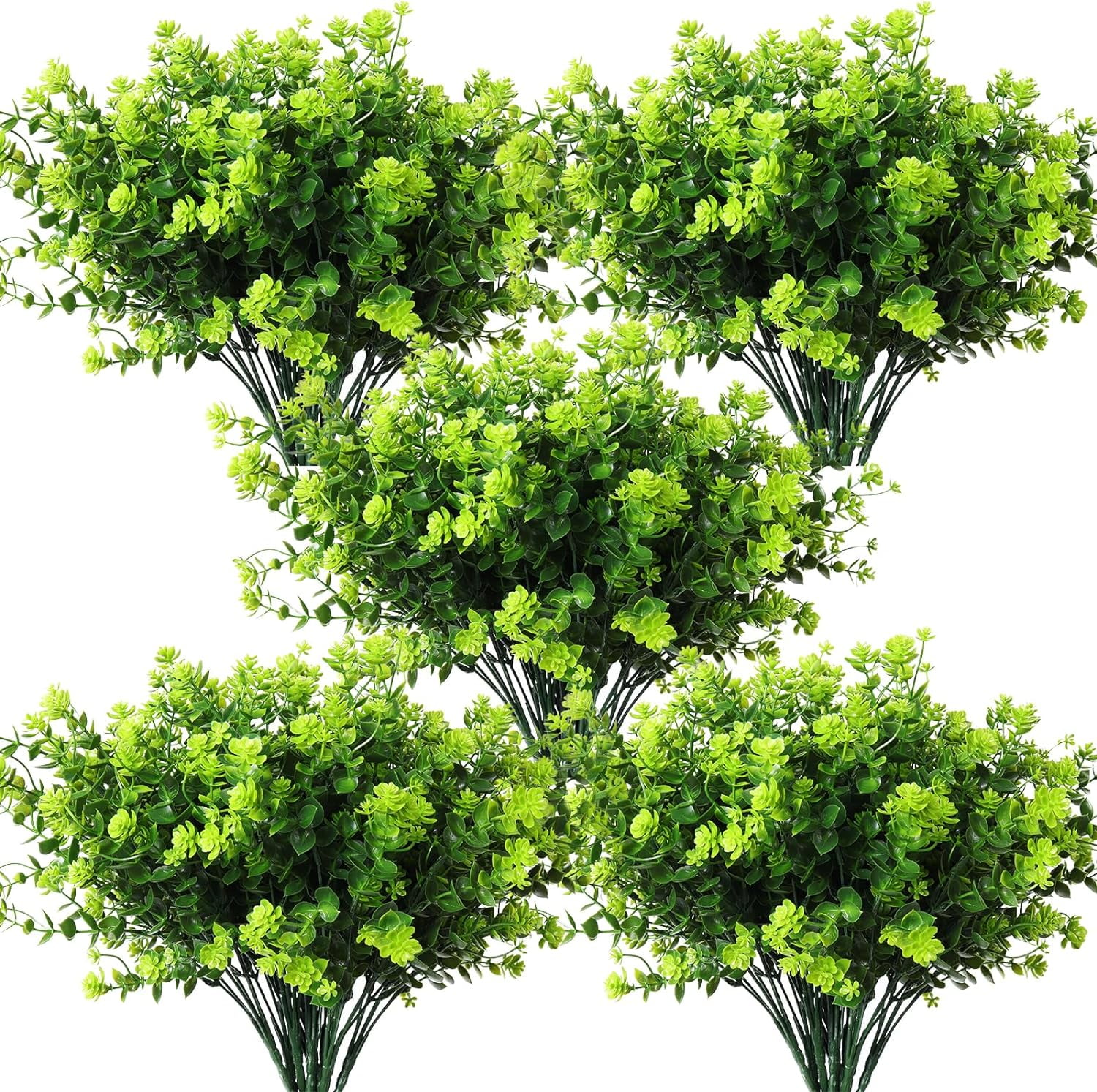 Artificial Spring Tree RECUTMS 8PC Artificial Outdoor Flowers Spring Greenery Outdoor Plants ...