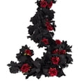 thumbnail image 1 of RECUTMS Artificial Black Garland Hanging Vine Artificial Floral Vines Fall Garland Hanging Flower Fake Rose Vines for Black Burgundy Wedding Halloween Decor (Red Rose), 1 of 8