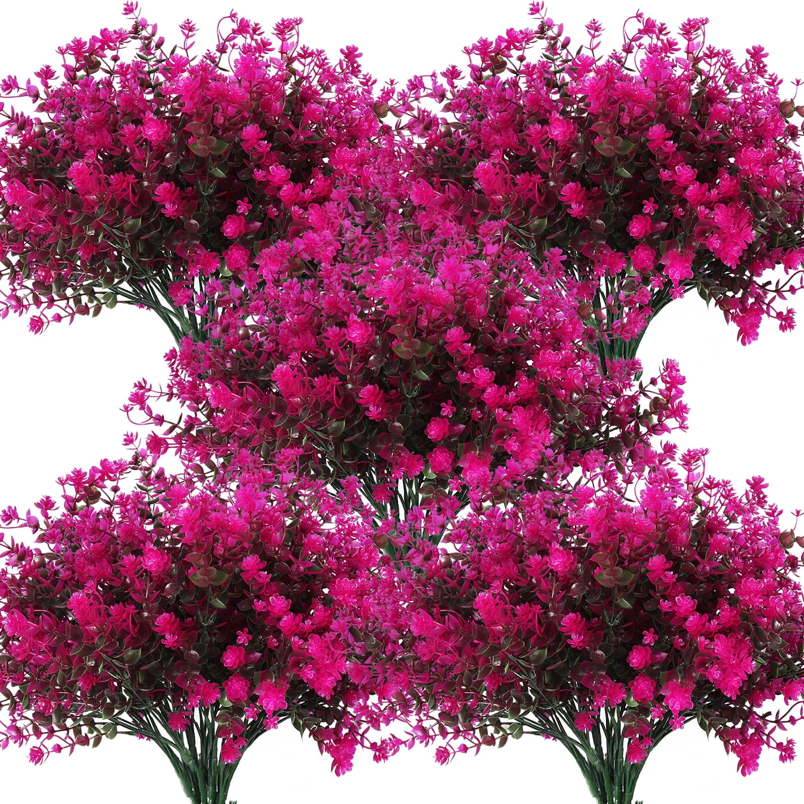 RECUTMS Artificial Flowers Fake Outdoor UV Resistant Boxwood Plants ...