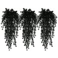 thumbnail image 1 of RECUTMS Black Artificial Hanging Plant Fake Greenery Faux UV Resistant Hanging Vines Plant for Indoor Outdoor Halloween Party Wall Room Door Decor, 1 of 8